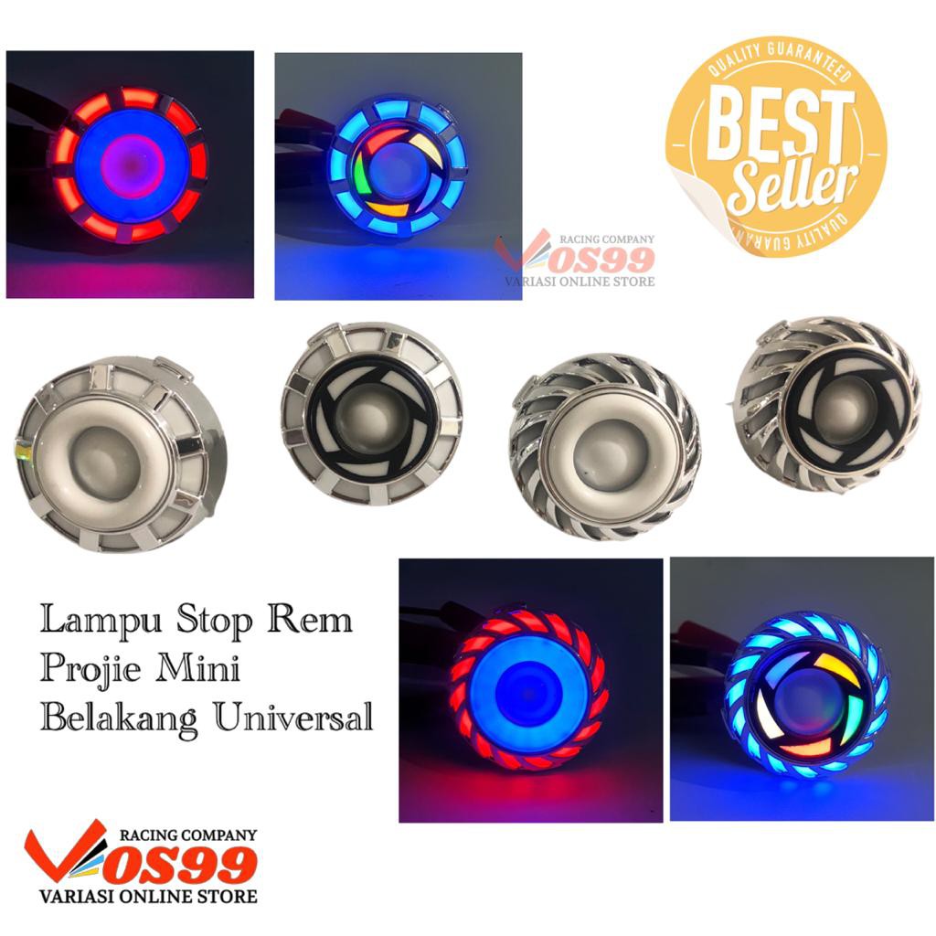 LAMPU STOP PROJIE MINI MODEL BULAT UNIVERSAL