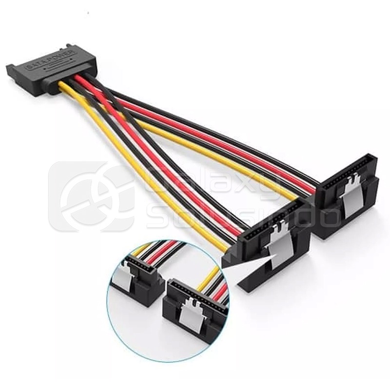 Kabel Converter 15 Pin SATA Male To 2x Female