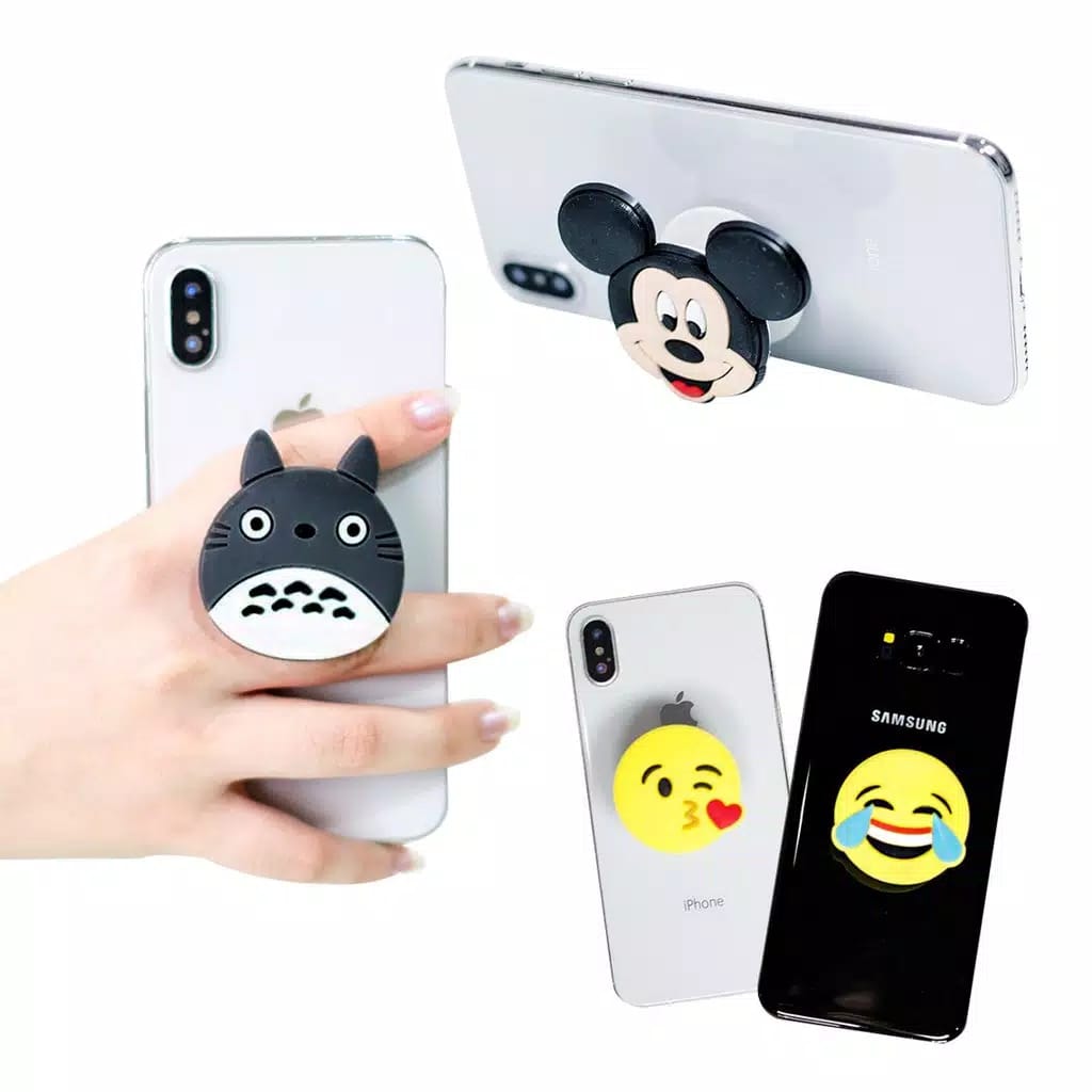 ZAYKA== Pop Socket Karakter Kartun 3D Motif Phone holder 20 macam