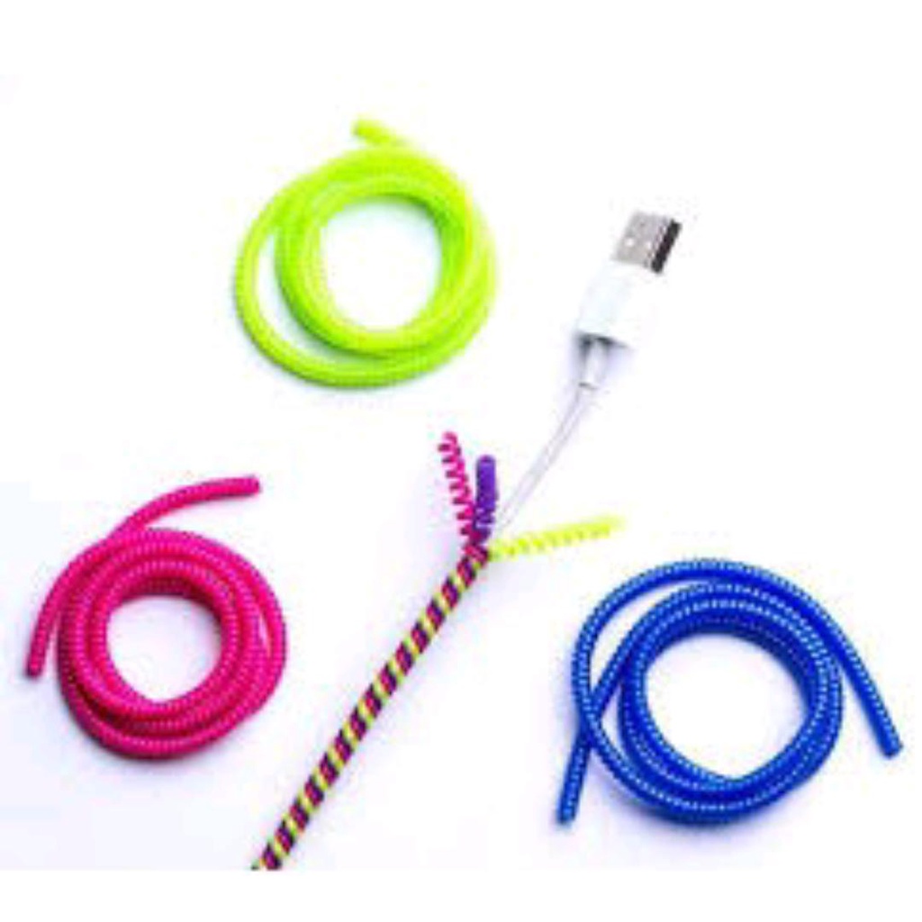 PELINDUNG KABE 100cm cable cord protector spiral headset cover kabel data