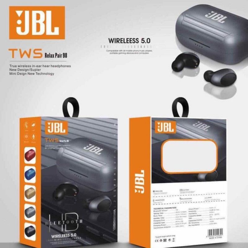 dc88 Headset Bluetooth JBL TWS Relax Pair 98 Earphone Wireless