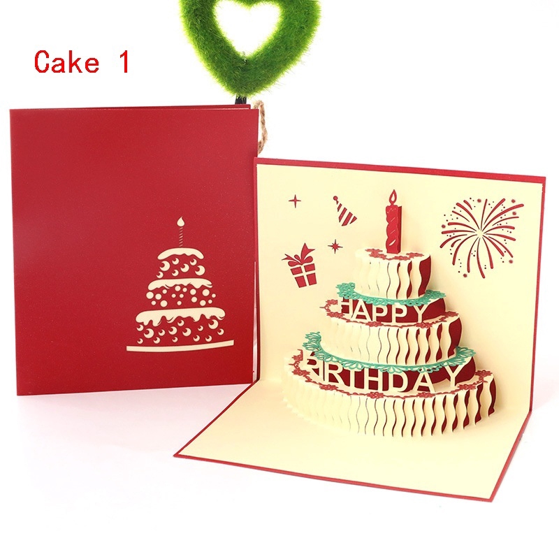 Hot New 3D Pop-up Greeting Card Love Romantic Birthday Christmas Invitation Greeting Card Gift