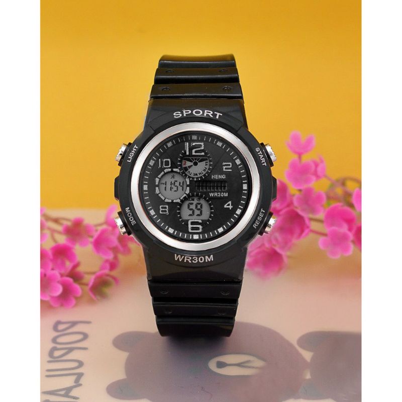 (Terima Cod)Jam Tangan Wanita Digital Sport WR30M Strap Rubber(Dikirim Jakarta)