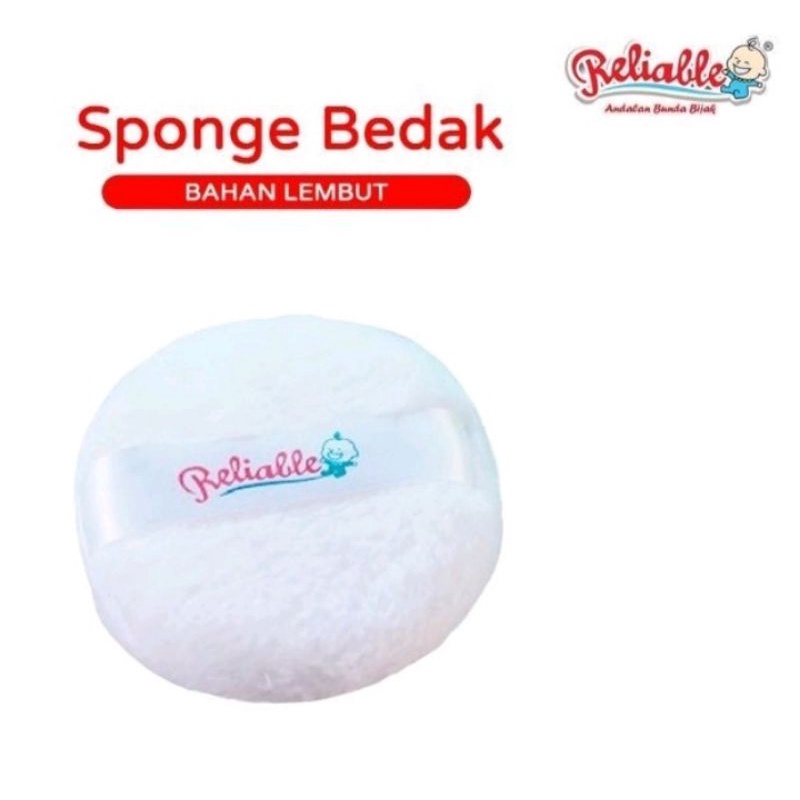 reliablle Puff bedak bayi sponge bedak tepukan bedak handle pipih