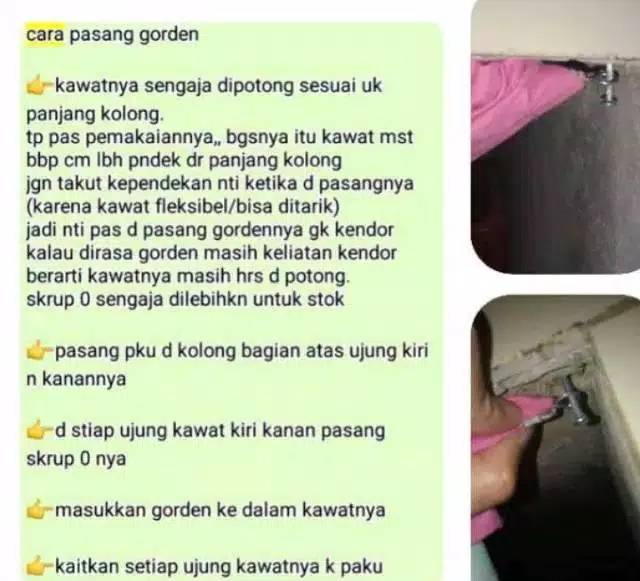 kawat gorden kolong dapur