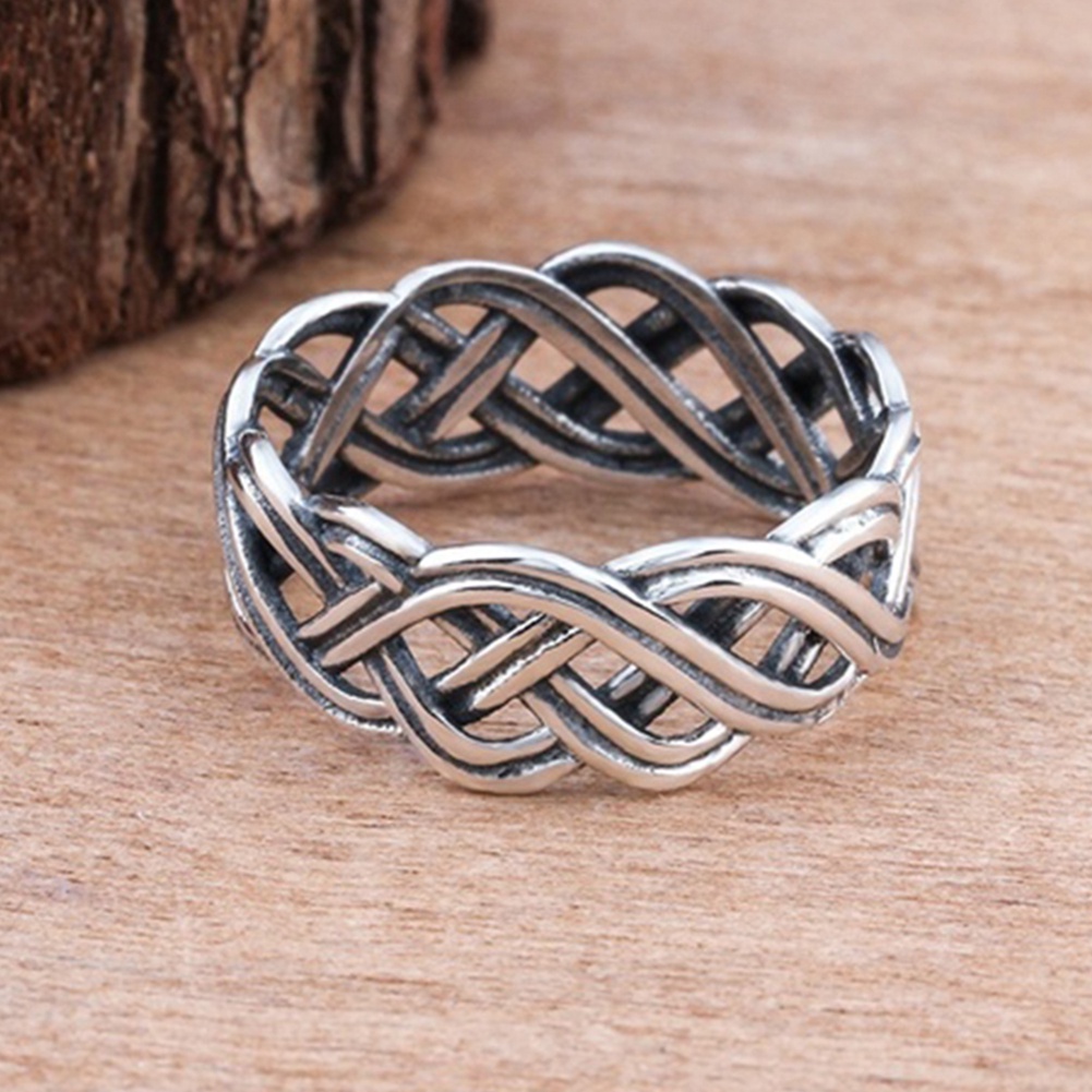 Hu Hu Hu Hu Hu Alat Bantu Pasang Kacamata♡ Cincin Wanita Desain Infinity Intertwined Gaya Vintage Untuk Pesta