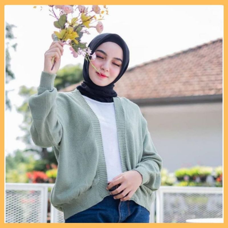 FLUFFY CARDY / CARDIGAN OVERSIZE / KARDIGAN RAJUT WANITA TANGAN BALON / KARDIGAN RAJUT CROP WANITA / KARDIGAN CROP