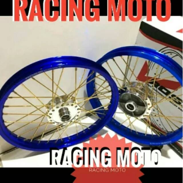 SEPAKET VELG KARISMA-SUPRA FIT VELG ROSSI RING 17 LEBAR 140-140 PLUS STEL VELG LENGKAP