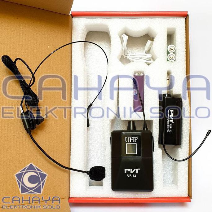 PROMO Mic Headset Wireless PVI UR-12 Audio UR 12 Nirkabel Kepala