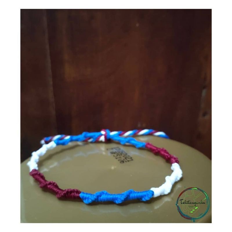 gelang tali 3 warna, gelang persahabatan
