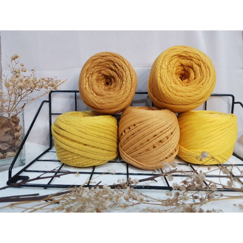 Tyarn / T-shirt Yarn / Tali kaos tyran 200gr (Kuning/Orange)