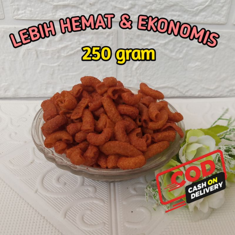 

makaroni bantet makroni bantet 250 gram cemilan pedas makanan ringan snack jajanan murah cemilan murah camilan