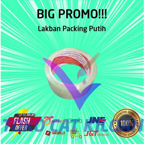 

LAKBAN PACKING PUTIH 45 MM x 50 METER / 2 INCH x 50 M KUALITAS SETARA DAIMARU