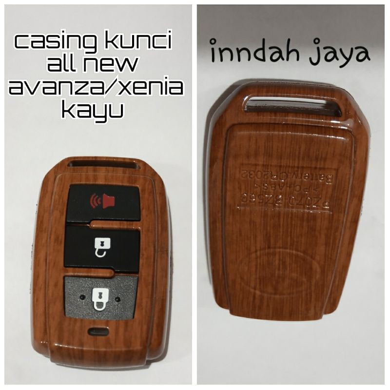 Casing Kunci Remote All New Avanza Veloz Motif Kayu