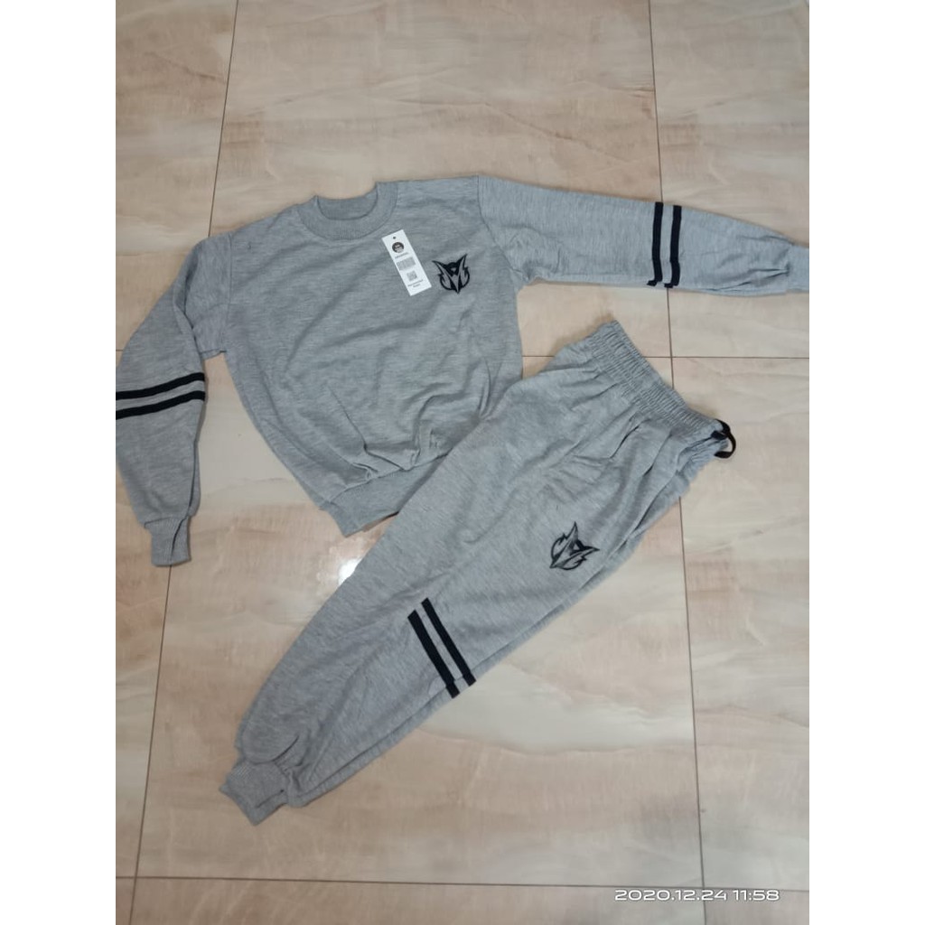 BAJU ANAK SETELAN SWEATER TRENING TRAINING JOGGER OLAHRAGA LAKILAKI/PEREMPUAN 5-10 thn