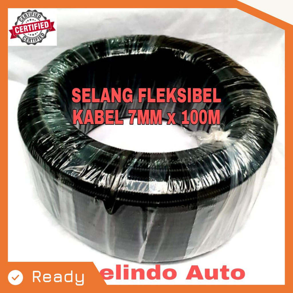 SELANG KABEL MODEL BELAH SPIRAL PELINDUNG KABEL 7MM X 100M