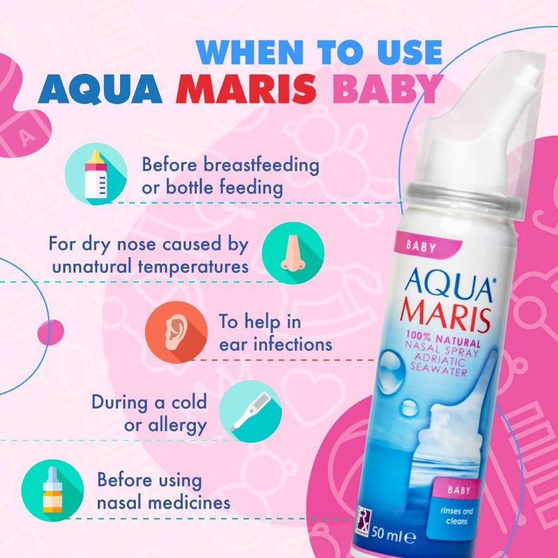 AQUAMARIS - AQUA MARIS NASAL SPRAY - SEMPROTAN HIDUNG - DAILY STRONG BABY DROPS