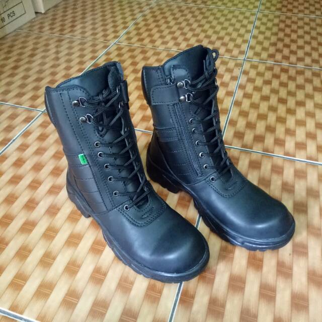 Sepatu pdl tali resteng hitam boots pantopel pdh