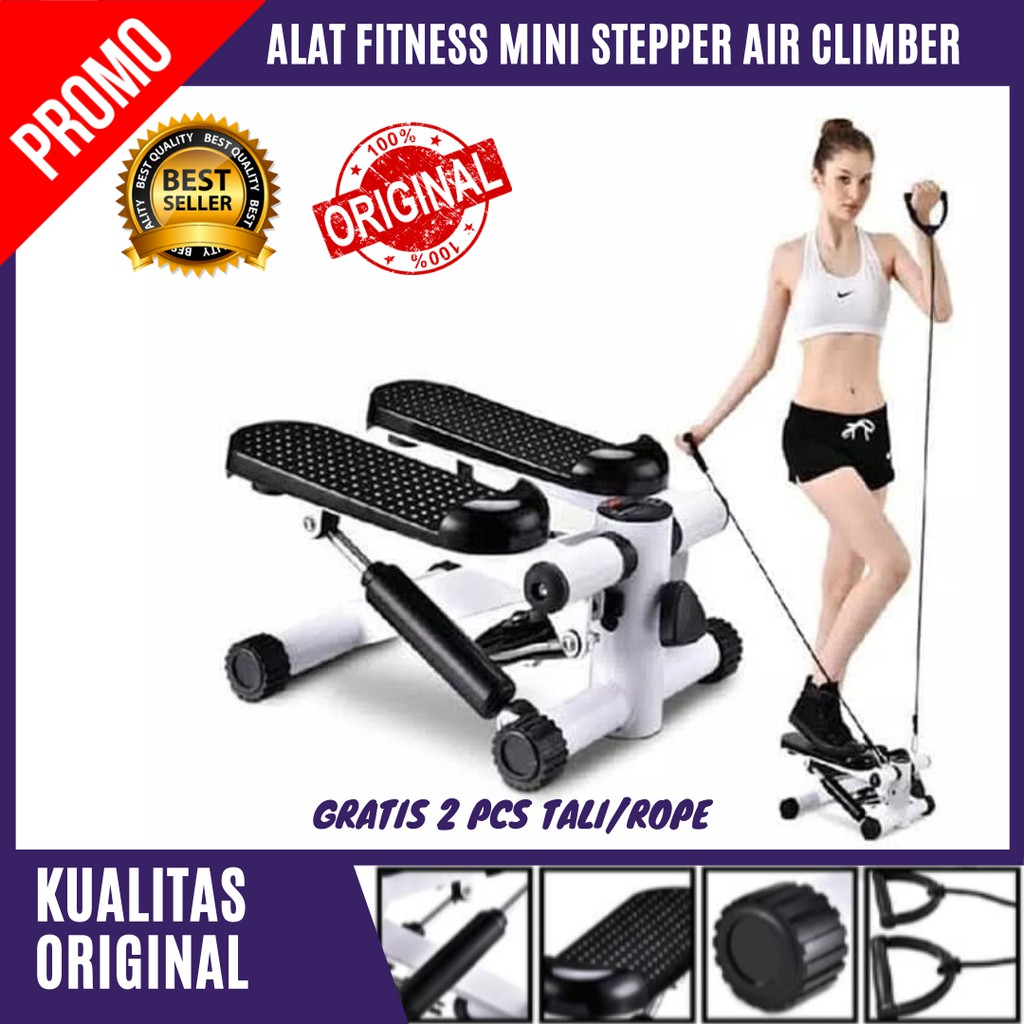 Alat Olahraga Fitnes Lari Di Tempat Home Gym Air Climber Joging Mini Stepper Rumahan