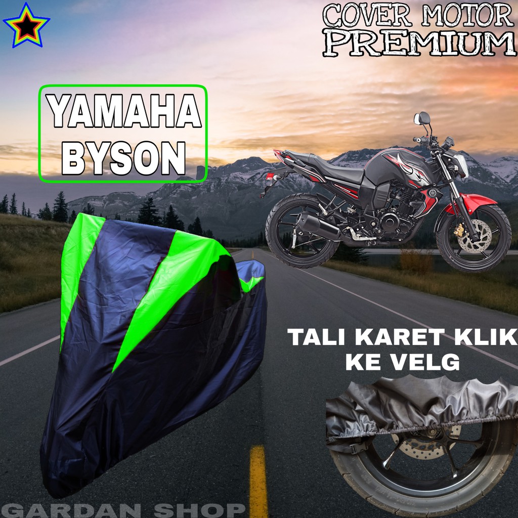 Sarung Motor YAMAHA BYSON Hitam HIJAU Body Cover Penutup Pelindung Motor Yamaha Byson PREMIUM