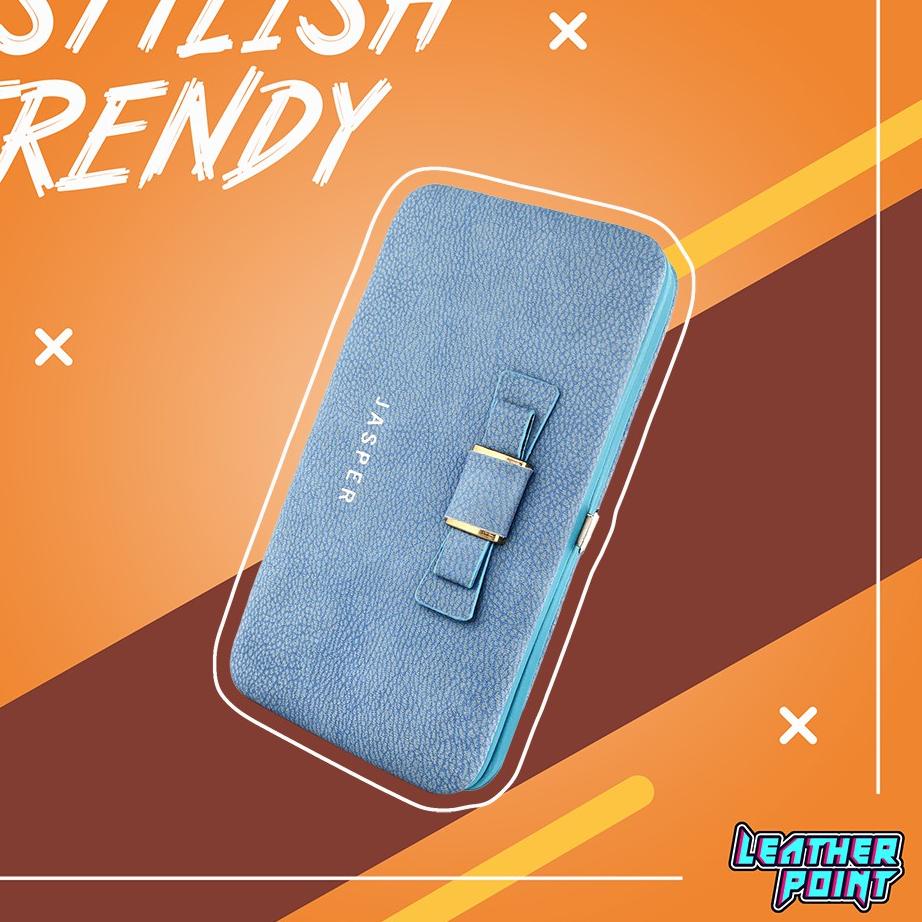 ☃ Dompet Hp dan Uang Panjang Wanita kulit Original Import - Jasper Peony | Dompet Wanita Panjang Mur