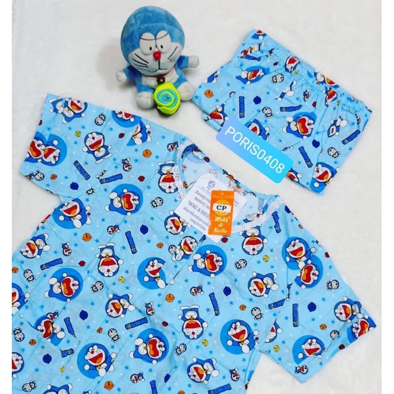 HOKI SHEILA Baju Tidur CP Katun wanita (happy doraemon)