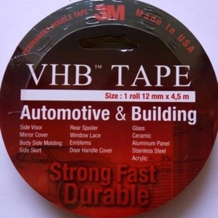 3M VHB Double Tape Doubletape Perekat VHB TAPE 3M ORIGINAL KECIL 12mm x 4.5m