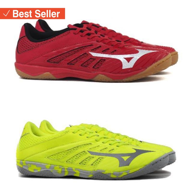 Sepatu Olahraga murah Harga Terjangkau / Sepatu Futsal Mizuno Basara103 Sala IN - Black / Safety