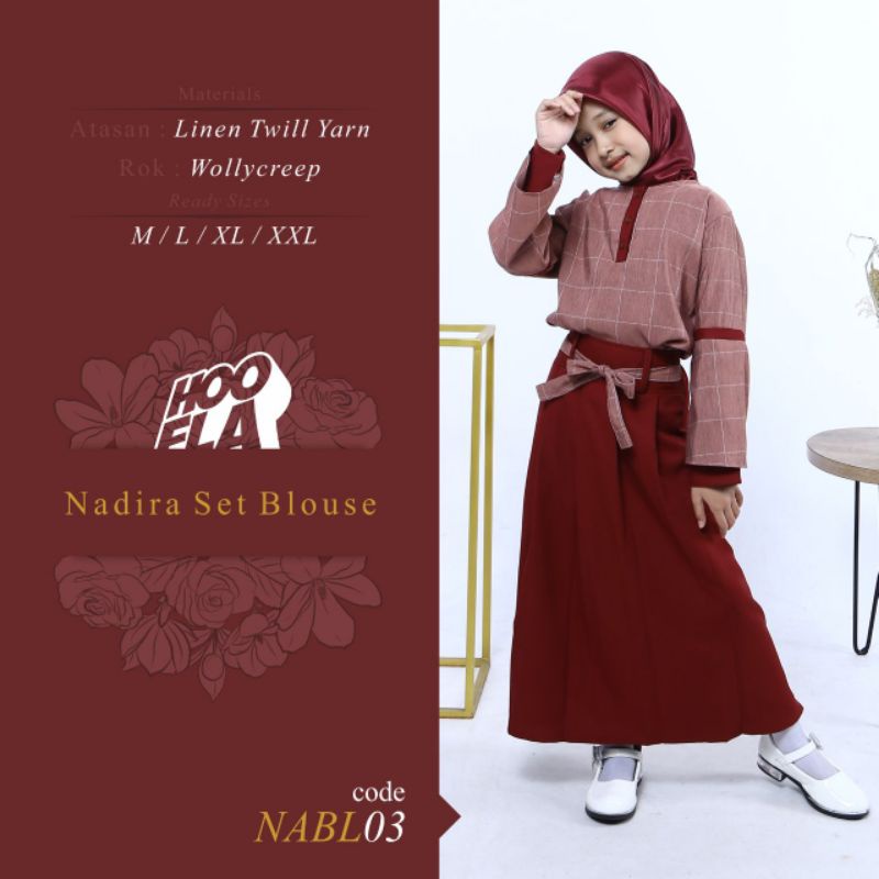 Baju anak perempuan,baju muslimsetelan blouse anak perempuan hoofla,setelan blouse,baju setelan