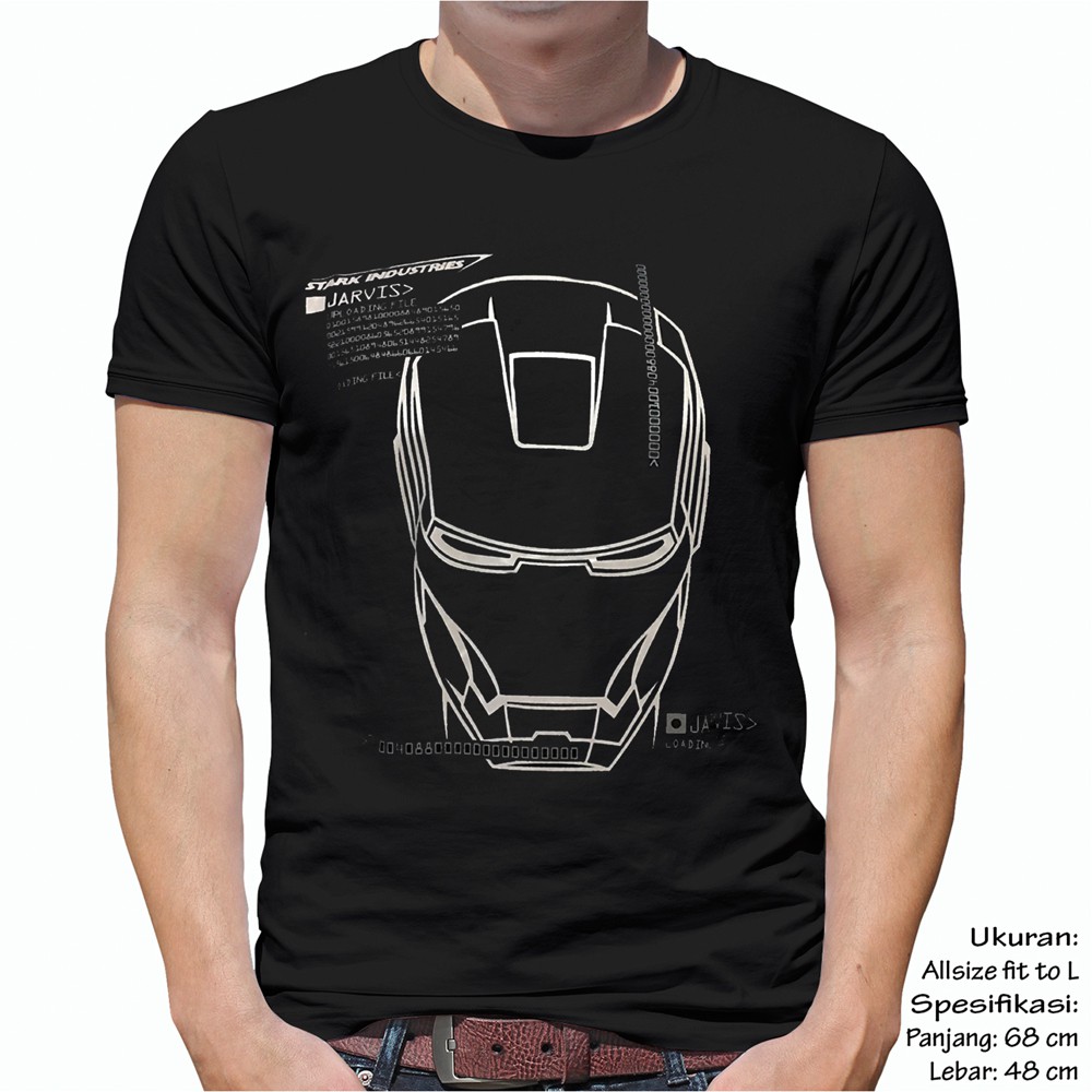  Kaos Superhero IRONMAN JARVIS Pakaian Pria Shopee Indonesia