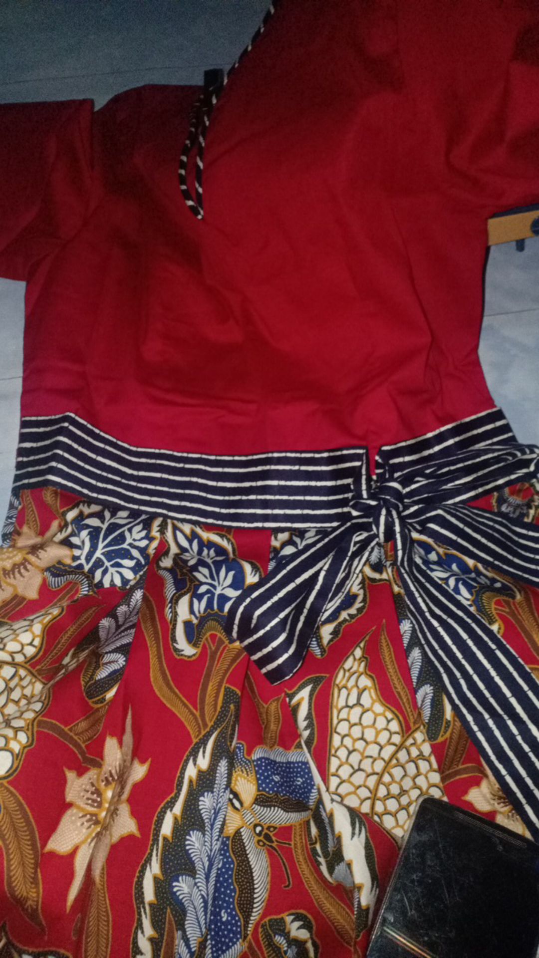 Batik Couple Set Aci Edisi Natal Imlek Warna Merah Bahan Katun Stretch