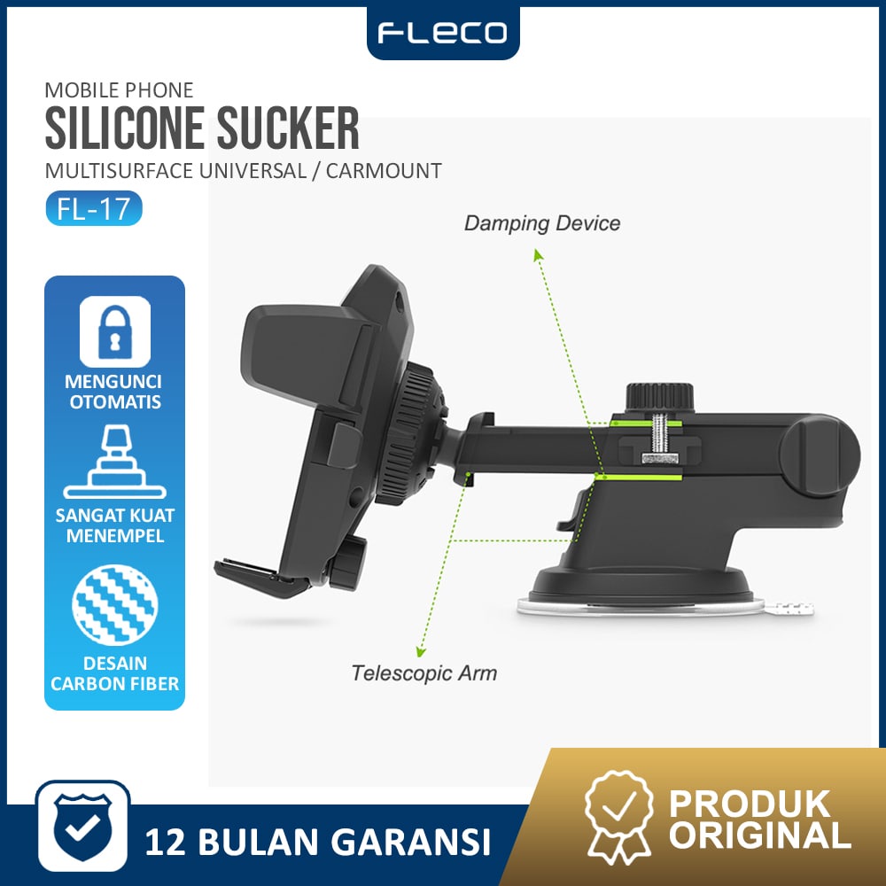 Holder mobil Phone car holder dashbor FL-17 FLECO - Garansi 1 Tahun Rusak Ganti Baru