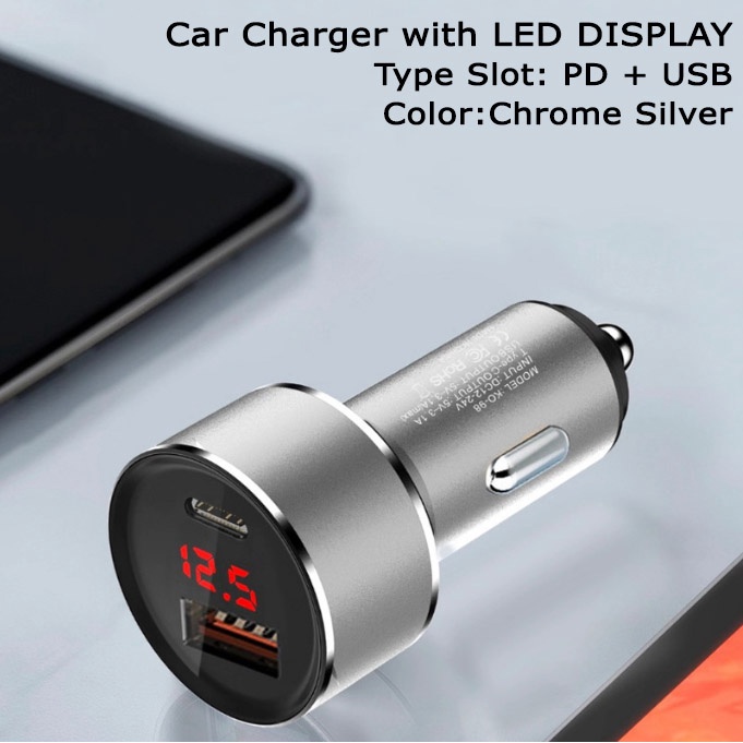 PREMIUM USB C Quick Charger Mobil Fast PD iPhone Cas Car QC charge casan