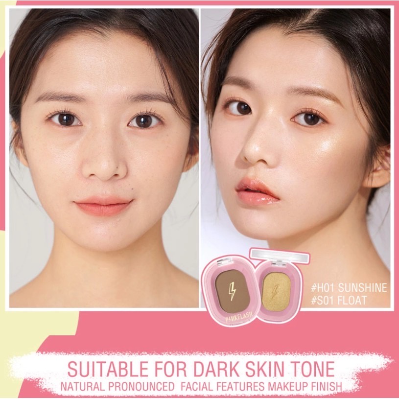 PINKFLASH OhMyShow Highlighter Contour Shimmer Soft Smooth Waterproof Pink Flash