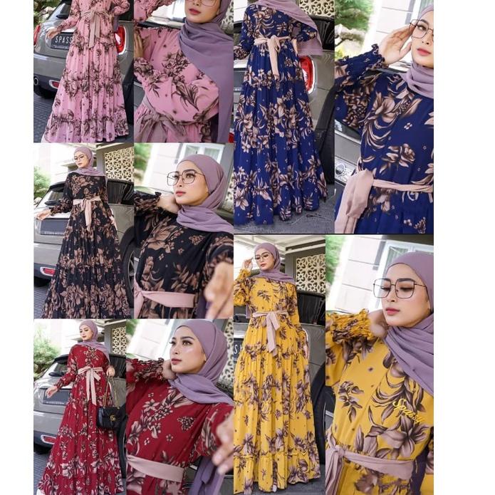 ] GAMIS SEPATU BAHAN KATUN TEBAL & ADEM// MONALISA KATUN JEPANG ORI//GAMIS MOTIF BUNGA SEPATU//RESLE