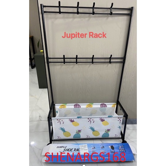 TERBARU-SHENAR - JUPITER RACK - STAND HANGER SINGLE 3 LAYER - RAK GANTUNGAN SERBAGUNA RODA - RAK GANTUNG ADA RODA