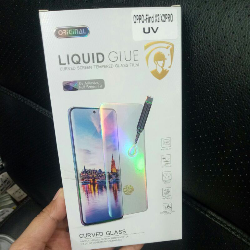 Oppo Find X2/X2 Pro Tempered Glass uv +cairan