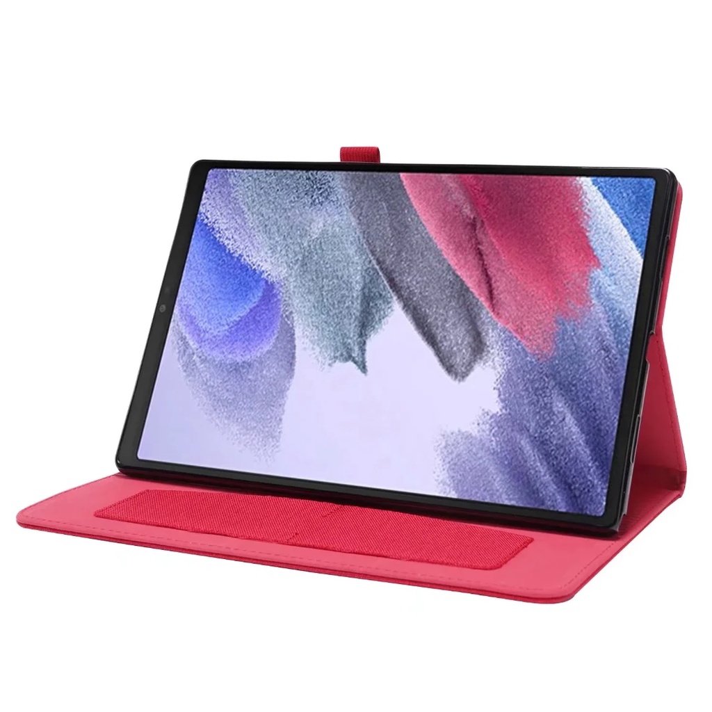 Casing Untuk Oppo Pad Air (2022) 10.36 &quot;OPD2102 X21N2 Fashion Tablet Stand Case Kain Tenun Tekstur Flip Book Card Dompet Holder Leather Cover