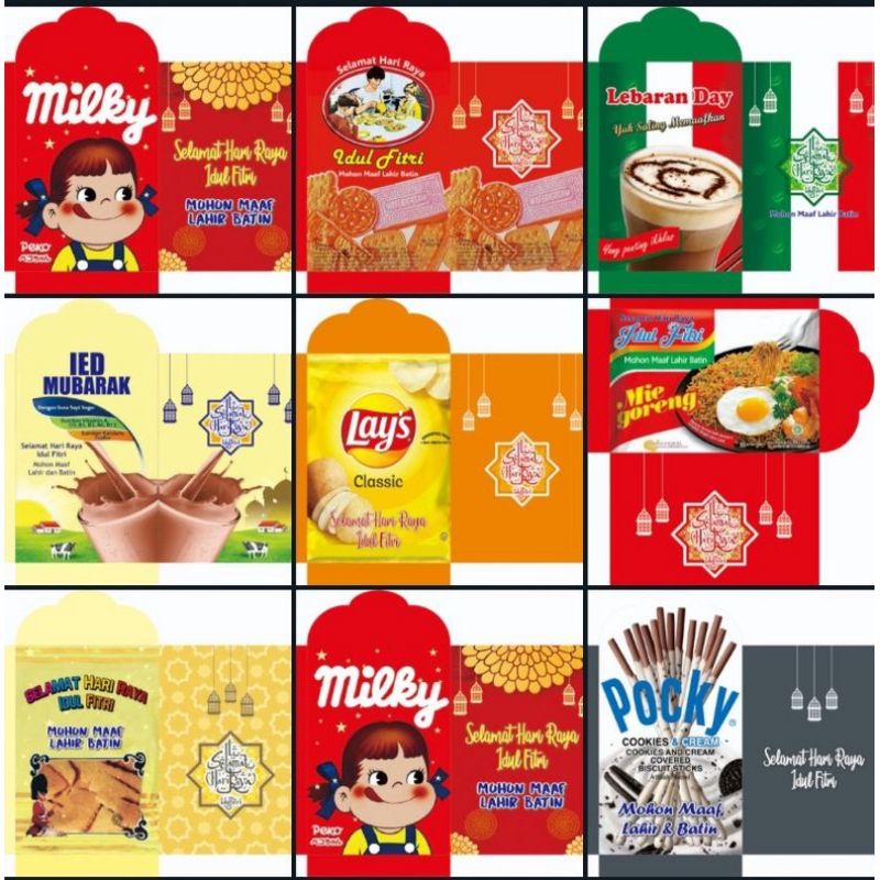 

amplop lebaran motif Snack