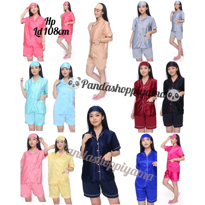 Piyama satin dewasa celana pendek lengan pendek / HP / pakaian wanita / baju tidur