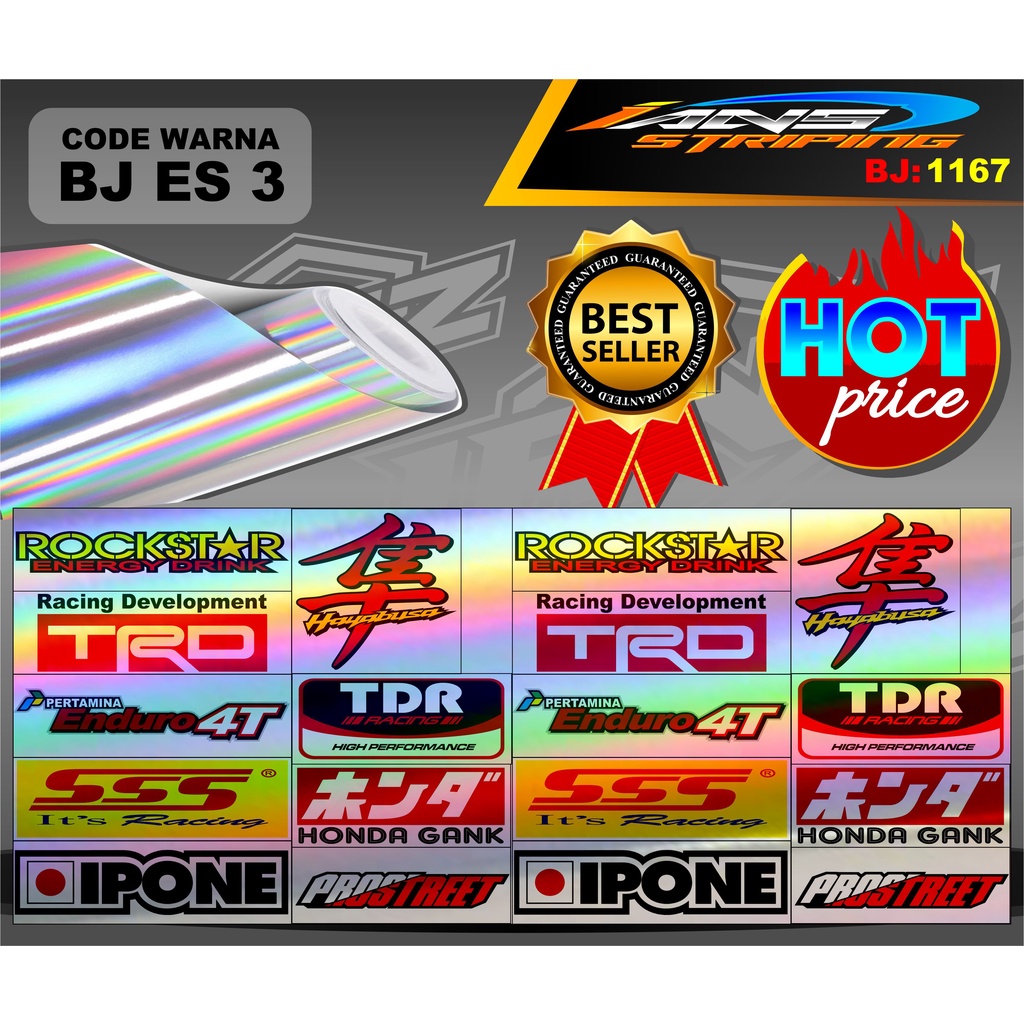 STIKER ESTETIK / STIKER PACK RACING HOLOGRAM / STIKER MOTOR SPONSOR / STIKER MOTOR TERBARU / stiker aestetic