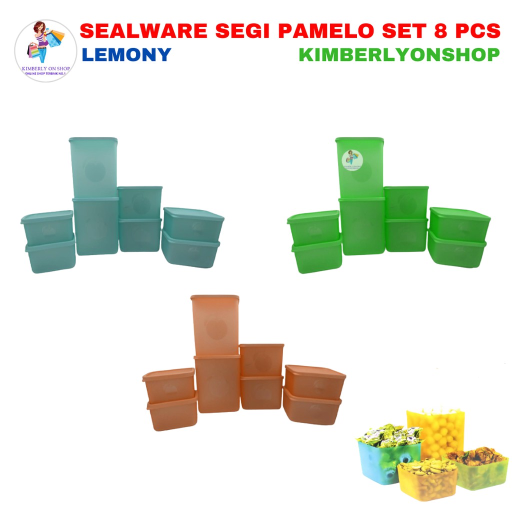 Kimberlyonshop Toples Sealware Segi Pamelo Set 8pcs Serbaguna Lemony