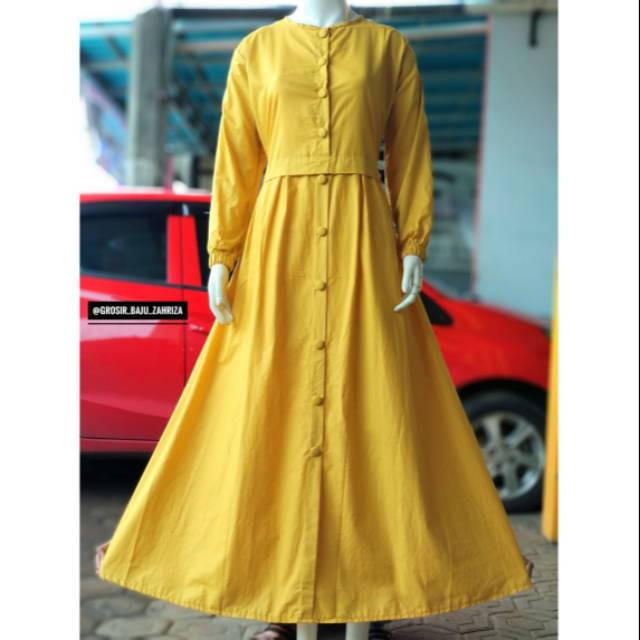 Gamis Dress Katun Polos Termurah