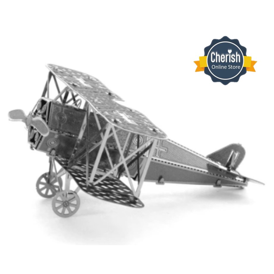 3D Metal Puzzle Miniatur Pesawat BIPLANE Replika pesawat klasik MB-020