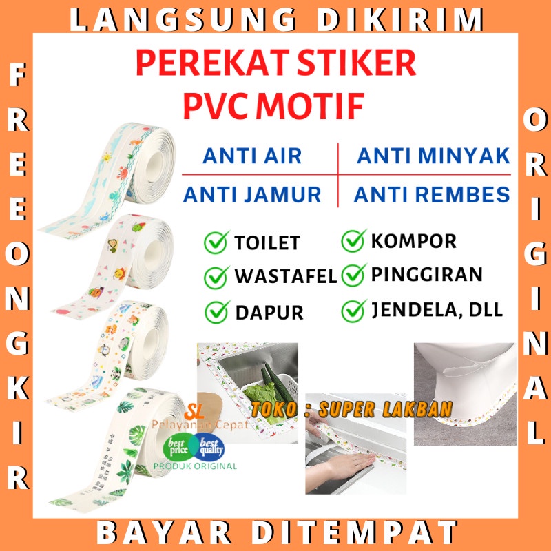 Perekat Stiker Tape Kitchen Sink Perekat PVC Anti Jamur Air Minyak Wastafel Dapur Toilet