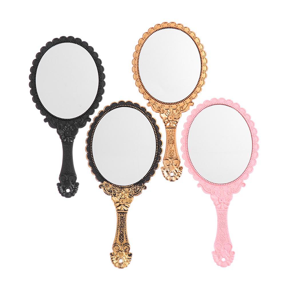 Top Cermin Genggam Wanita Standing Makeup Dresser Mirror Bentuk Oval