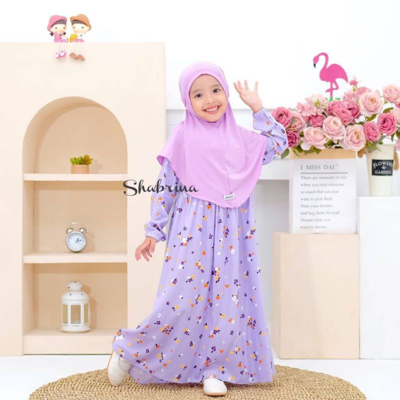 Gamis anak Marwah Lilac By Shabrina