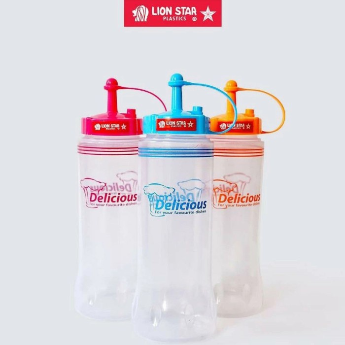 Botol Saus 600ML Lion Star Botol Plastik Kecap Botol Saos Plastik Bistro Sauce Keeper Lion Star
