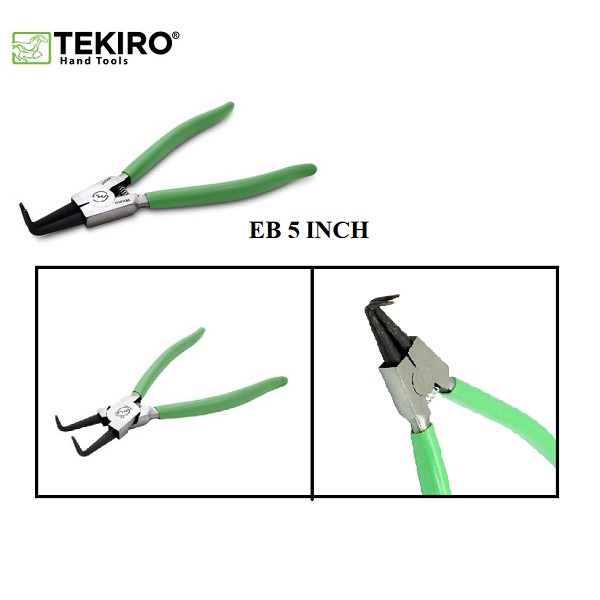 TEKIRO Tang Snap Ring Eb 5 Inch / Tang Jepit Tutup Bengkok / Tang Snap Ring Buka Bengkok (EB) 5 INCH / External Bent 5&quot; Tang Circlip Tang SnapRing Pliers