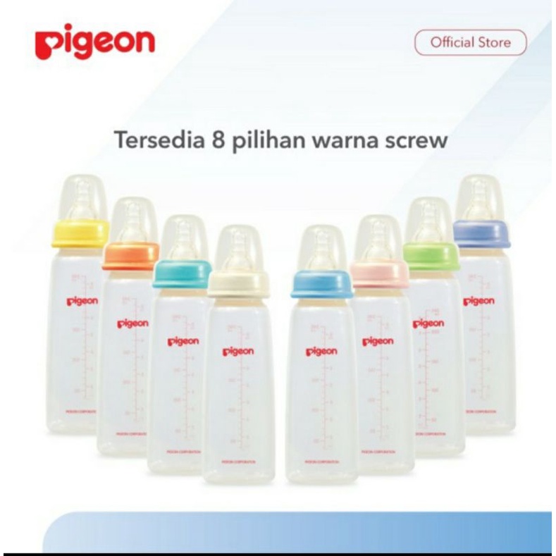 Botol Susu Pigeon Wide Neck  240ml WideNeck Nipple Size M Slimneck Peristaltic  240ml